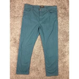 Ermenegildo Zegna City Pants Teal Cotton Stretch Slim Trousers Men 38